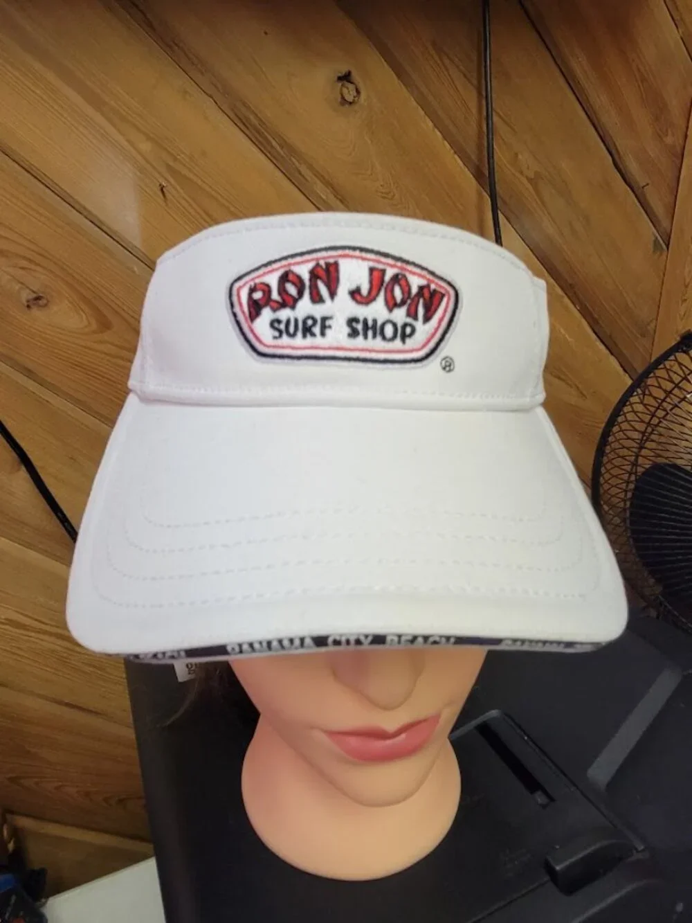 Ron Jon Surf Shop White Adjustable Visor Hat Panama City Beach Unisex
